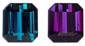 Faceted Color Change Alexandrite Gemstone, Emerald Cut, 2.11 carats, 7.45 x 6.61 x 4.5 mm , GIA Certified - A Great Colored Gem