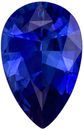 Faceted Loose 8 x 5.1 mm Sapphire Loose Gemstone in Pear Cut, Medium Blue, 0.89 carats
