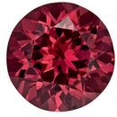 Faceted Rich Rhodolite Gemstone, Round Cut, 2.34 carats, 7.8 mm , AfricaGems Certified - A Low Price