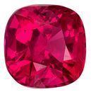 Faceted Fiery Ruby Gemstone, Cushion Cut, 1.01 carats, 5.48 x 5.33 x 3.94 mm , GIA Certified - A Low Price