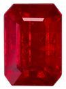 Faceted Fiery Ruby Gemstone, Emerald Cut, 2.08 carats, 7.71 x 5.43 x 4.42 mm , GRS Certified - A Wonderful Find!