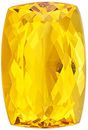 Fiery Genuine Yellow Beryl Gem in Cushion Cut, 15.1 x 10.2 mm in Gorgeous Golden Yellow, 7.59 carats