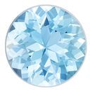 Fine Color Aquamarine Gemstone 1 carats, Round Cut, 7 mm, with AfricaGems Certificate