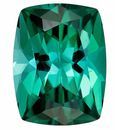 Fine Color Blue Green Tourmaline Gemstone, 1.46 carats, Cushion Cut, 8 x 6.1 mm Size, AfricaGems Certified
