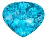 Fine Color Blue Zircon Gemstone, 10.12 carats, Pear Cut, 13 x 11.4 mm Size, AfricaGems Certified