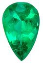 Fine Color Emerald Gemstone 0.27 carats, Pear Cut, 6 x 3.8 mm, with AfricaGems Certificate