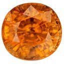 Fine Color Orange Zircon Gemstone, 3.92 carats, Oval Cut, 8.4 x 7.9 mm Size, AfricaGems Certified