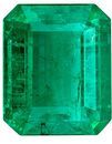 Fine Gem In Green Emerald Loose Gemstone, 3.9 carats in Emerald Cut, 10.8 x 8.8mm, Beautiful Stone