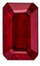 Fine Gem In Red Ruby Loose Gemstone, 0.3 carats in Emerald Cut, 5 x 3mm, Beautiful Stone