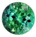 Fine Loose 4.72 carats Tourmaline Genuine Gemstone in Round Cut, Blue Green, 10.4 mm