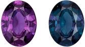 Fine Loose Alexandrite Gem in Oval Cut, 9.73 x 7.5 x 3.94 mm, Color Change Blue Green to Eggplant, 2.09 carats