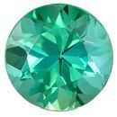 Fine Loose Gem  Blue Green Tourmaline Gemstone, 0.78 carats, Round Cut, 5.5 mm Size, AfricaGems Certified
