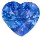 Fine Loose Gem  Blue Sapphire Gemstone 1.19 carats, Heart Cut, 6.8 x 6.5 mm, with AfricaGems Certificate
