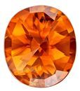 Fine Loose Gem  Orange Zircon Gemstone, 5.58 carats, Oval Cut, 10.7 x 9.4 mm Size, AfricaGems Certified