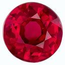 Fine Loose Gem  Ruby Gemstone 0.79 carats, Round Cut, 5.9 mm, with AfricaGems Certificate
