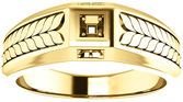 Fishtail Detail Accented Men's Ring Mounting for Square Gemstone Size 2mm to 6mm