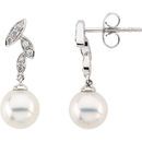 Great Buy in Freshwater Cultured Pearl & Diamond Earrings
