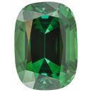Genuine Green Tourmaline Gemstone in Antique Cushion Cut, 4.43 carats, 11 x 7.80 mm Displays Rich Green Color