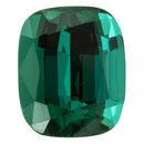 Genuine Blue Green Tourmaline Gemstone in Antique Cushion Cut, 7.03 carats, 12.02 x 9.98 mm Displays Rich Blue-Green Color