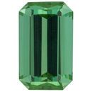 Genuine Blue Green Tourmaline Gemstone in Octagon Cut, 7.51 carats, 14.58 x 9 mm Displays Vivid Blue-Green Color