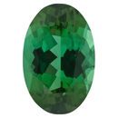 Genuine Green Tourmaline Gemstone in Oval Cut, 4.06 carats, 12.22 x 8.32mm, Pure Green Color