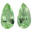Genuine Green Tourmaline Well Matched Gem Pair in Pear Cut, 2.92 carats, 11 x 6 mm Displays Rich Green Color