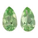 Genuine Green Tourmaline Well Matched Gem Pair in Pear Cut, 2.94 carats, 10 x 6 mm Displays Rich Green Color