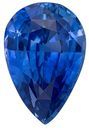 Genuine Blue Sapphire Gem, 1.53 carats Pear Cut in 8.6 x 5.8 mm size in Very Fine Rich Blue Color With AfricaGems Certificate
