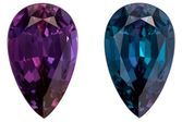 Genuine Color Change Alexandrite Gemstone, 1.12 carats, Pear Cut, 8.32 x 5.13 x 3.65 mm, A Beauty of a Gem with Gubelin Cert