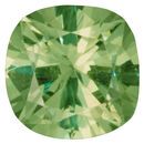 Genuine Demantoid Garnet Gemstone in Antique Cushion Cut, 1.15 carats, 6 mm Displays Pure Green Color
