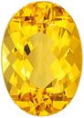 GenuineFaceted Yellow Beryl Gem in Oval Cut, 17 x 11.9 mm in Gorgeous Golden Yellow, 8.6 carats