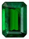Genuine Green Emerald Gem, 0.27 carats Emerald Cut in 4.8 x 3.3 mm size in Very Fine Green Color With AfricaGems Certificate