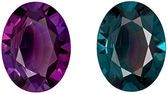 Genuine Loose Alexandrite Gem in Oval Cut, 10.67 x 8.2 x 3.79 mm, Color Change Teal Blue Green to Rich Magenta, 2.53 carats