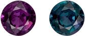 Genuine Loose Alexandrite Gem in Round Cut, 6.54 mm, Color Change Teal Blue Green to Eggplant Magenta, 1.17 carats