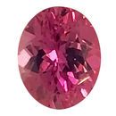 Genuine Pink Sapphire Gemstone in Oval Cut, 1.05 carats, 6.58 x 5.52 x 3.68 mm Displays Pure Pink Color