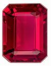 Genuine Red Ruby Loose Gemstone, 1.95 carats in Emerald Cut, 8.16 x 6.18 x 3.3 mm, Hard To Find Gem