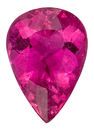 Genuine Red Tourmaline Gemstone, Pear Cut, 7.33 carats, 15.7 x 11.1 mm , AfricaGems Certified - A Great Buy
