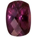Genuine Rhodolite Garnet Gemstone in Antique Cushion Cut, 11.63 carats, 15.28 x 11.59 mm Displays Vivid Purple-Pink Color