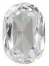 Genuine Rose Cut Oval Diamond - G-H Color SI1 Clarity