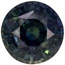 A Beautiful 5.59 carats Sapphire Loose Genuine Gemstone in Round Cut, Teal Blue, 10.0 x 9.9 mm