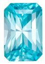 Gorgeous Gem Blue Zircon Gemstone, 0.82 carats, Radiant Cut, 6.1 x 4.1 mm Size, AfricaGems Certified