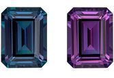 Gorgeous Gem Color Change Alexandrite Loose Gemstone, 1.76 carats in Emerald Cut, 7.8 x 5.9 x 3.87 mm, Great Pendant Gem with Gubelin Cert