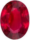 Gorgeous Genuine Loose Ruby Gem in Oval Cut, 8.3 x 6.1 mm, Medium Pure Red Color, 1.55 carats