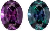 Super Gemmy Gubelin Cert Alexandrite Gemstone in Oval Cut, 0.98 carats, Blue Green to Right Magenta, 7.15 x 5.25 x 3.66 mm