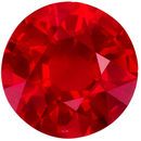Gorgeous Ruby Round Cut Loose Gemstone Medium Rich Red, 6.3 mm, 1.12 carats