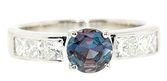 Great Buy on Classic Alexandrite Engagement Ring set with 1 carat 6mm Super Low Price on AAA Alexandrite with Diamonds in Platinum Ring
