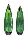 Truly Stunning Green Tourmaline Genuine Gemstone, 5.06 carats, Pear Shape, 19.7 x 5.5 mm Matching Pair