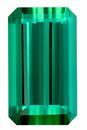 Great Color Blue Green Tourmaline Gemstone, 4.2 carats, Emerald Cut, 11.9 x 7 mm Size, AfricaGems Certified