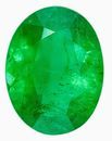 Great Color Emerald Gemstone 1.04 carats, Oval Cut, 8 x 6 mm, with AfricaGems Certificate