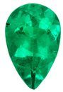 Great Color Emerald Gemstone 1.04 carats, Pear Cut, 9.1 x 5.8 mm, with AfricaGems Certificate